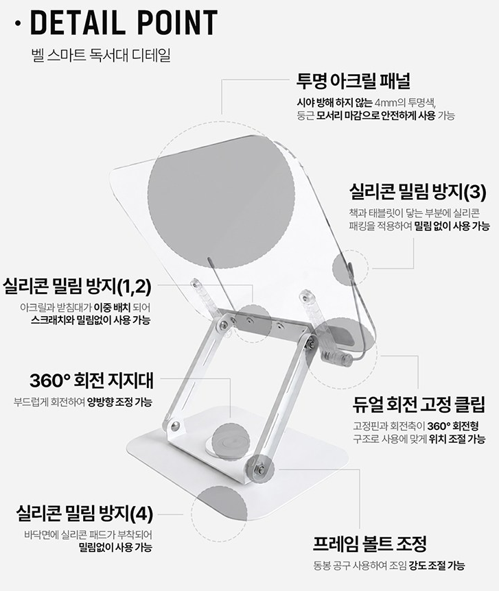 벨 스마트 독서대 상품 리뷰 3 제품 특징